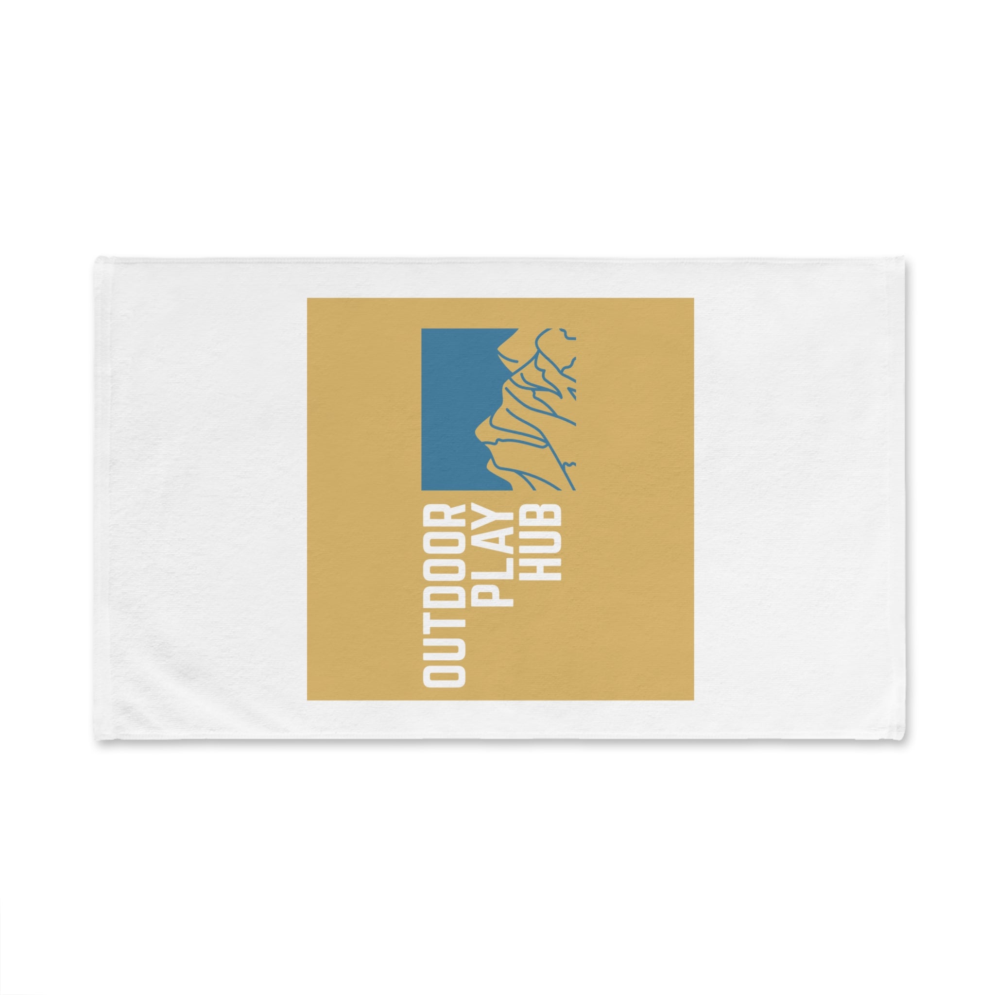 Outdoor Play Hub Hand Towel — Mountain Adventure Logo Tea Towel