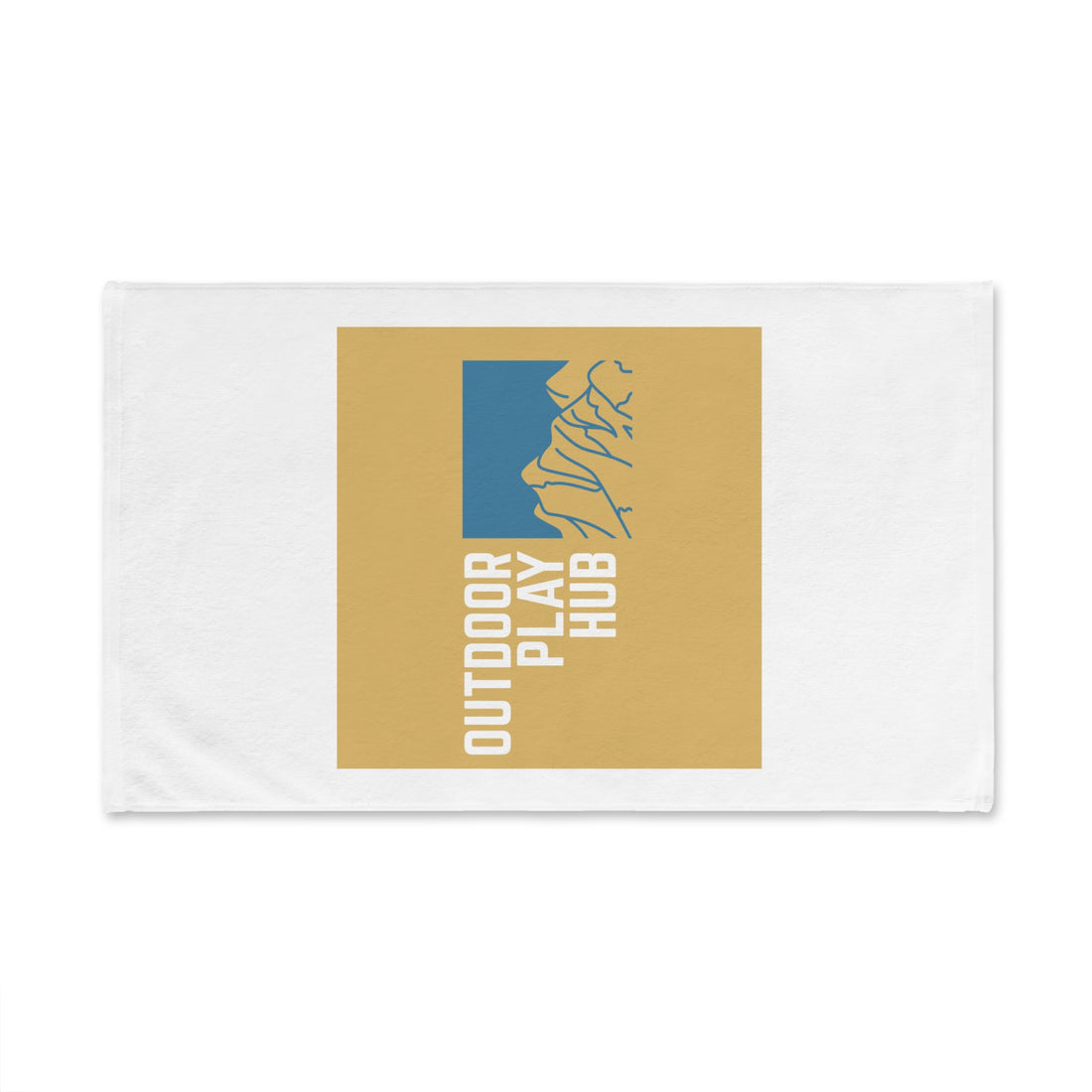 Outdoor Play Hub Hand Towel — Mountain Adventure Logo Tea Towel