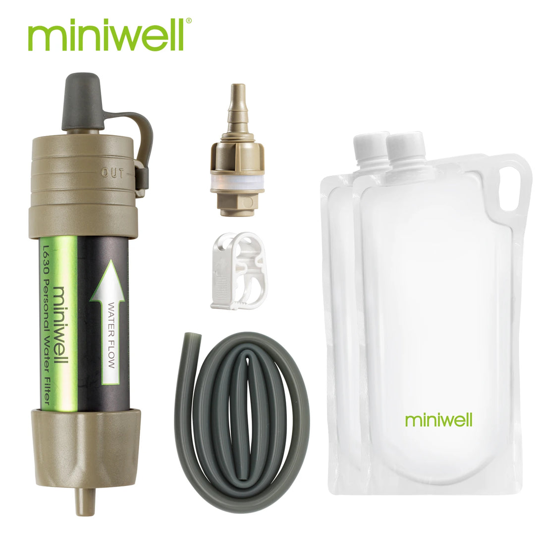 Portable Water Filter Straw Camping Survival Emergency Purification Miniwell L630