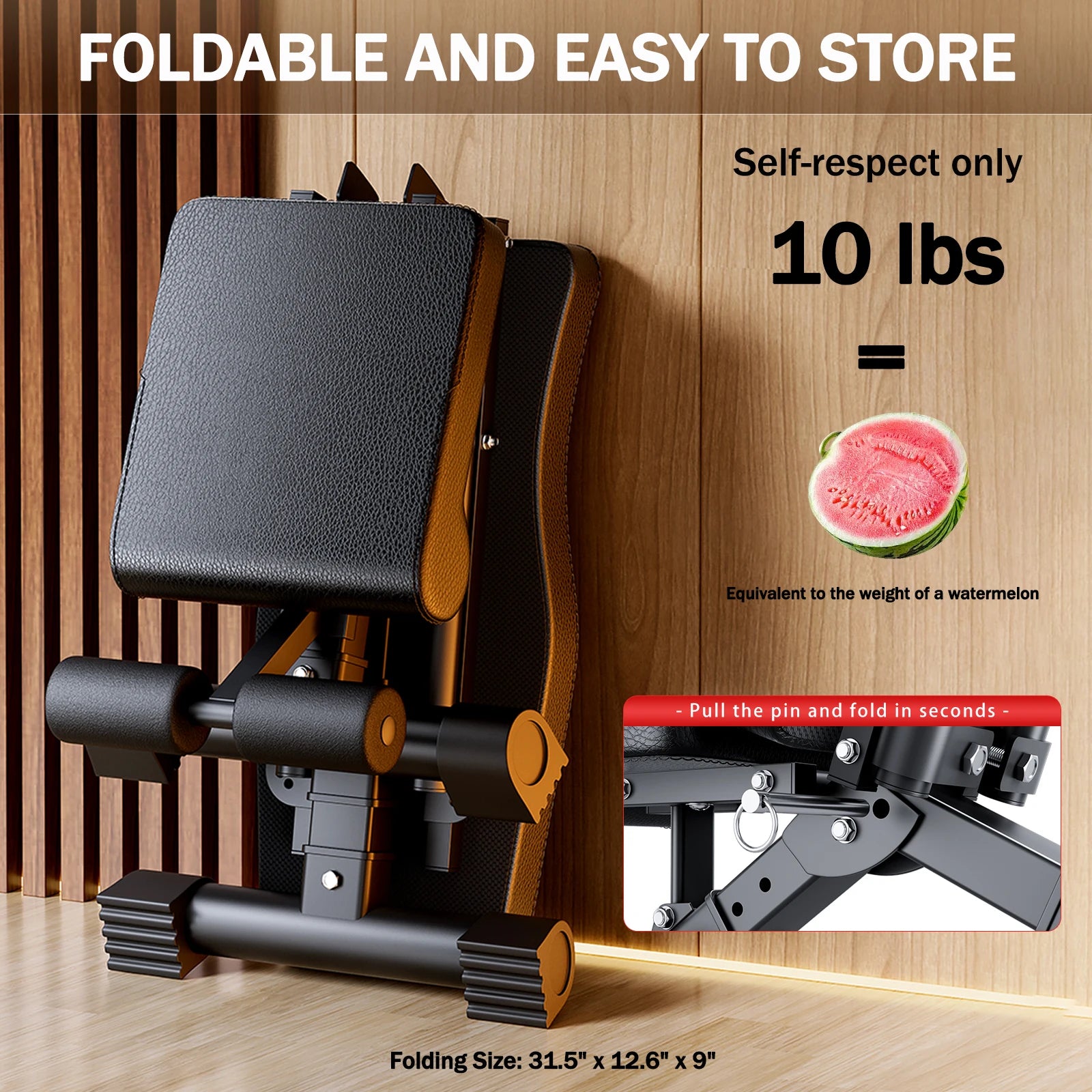 Adjustable Weight Bench Foldable Dumbbell Press Full Body Strength Training