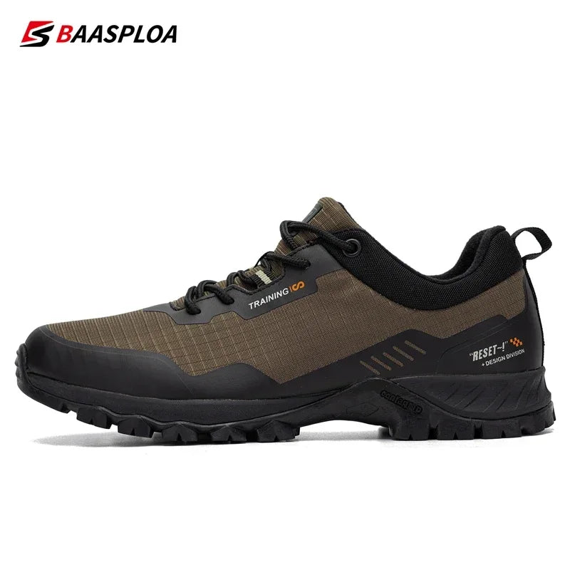 Baasploa Waterproof Hiking Shoes Men Non Slip Lightweight Outdoor Sneakers