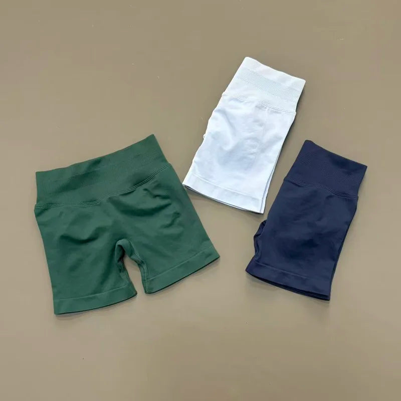 Women High Waist Yoga Shorts Seamless Butt Lift Tummy Control