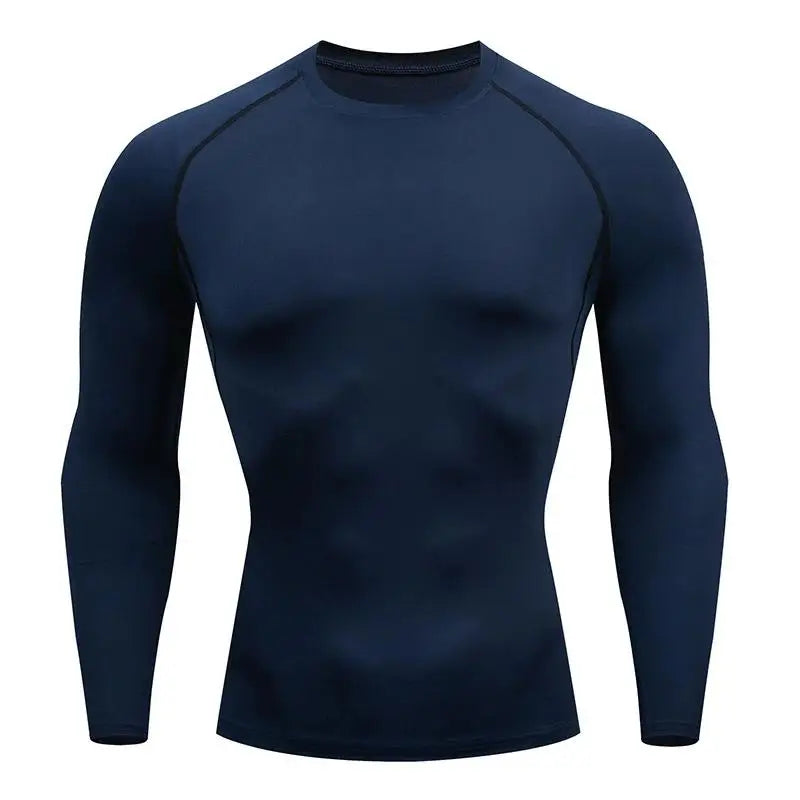 Men’s Compression Long Sleeve Running Shirt Quick Dry Gym Fitness