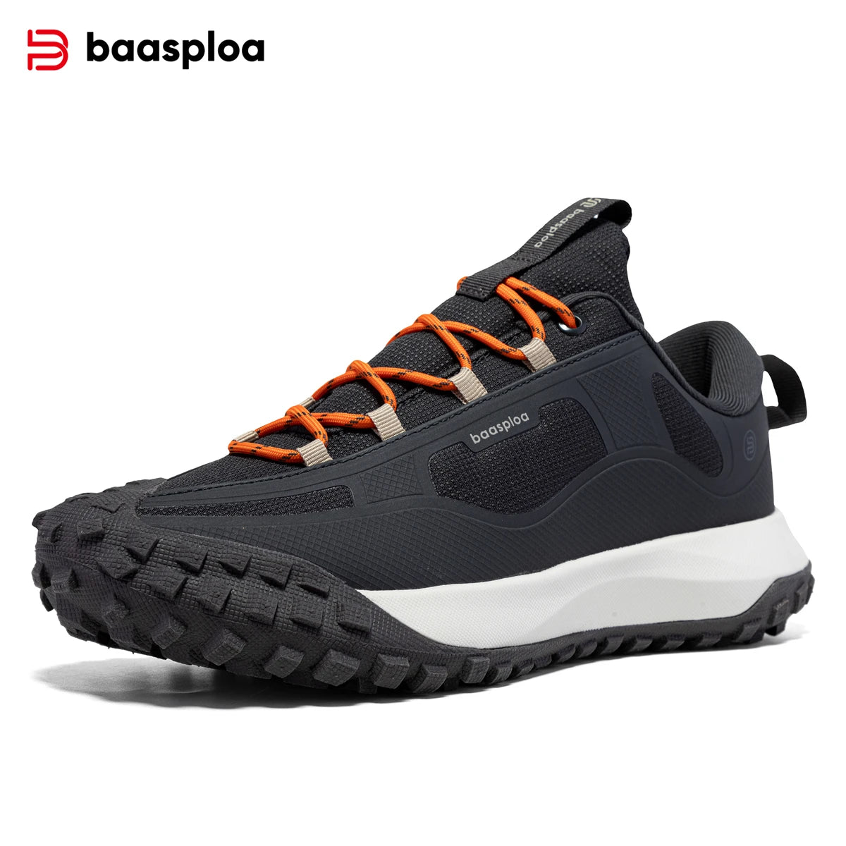 Baasploa Waterproof Hiking Shoes Men Non Slip Lightweight Outdoor Sneakers