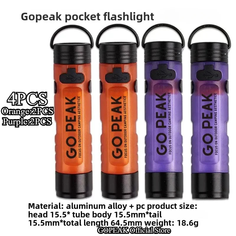 Pocket Mini LED Flashlight Key Clip Outdoor Emergency Survival Light