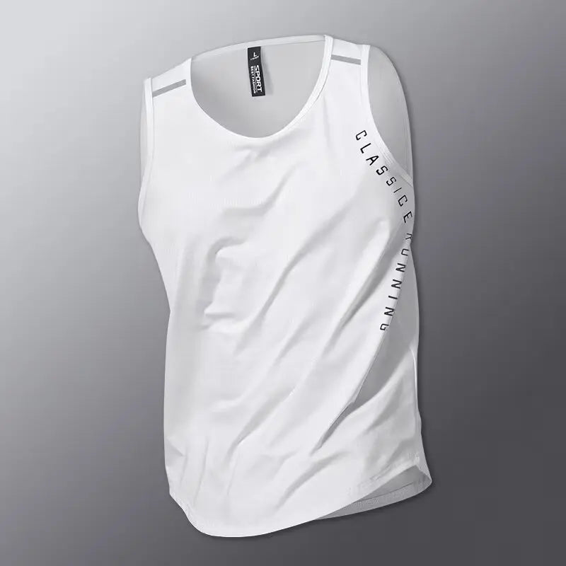 Men’s Ice Silk Sports Vest Quick Dry Sleeveless Running Top