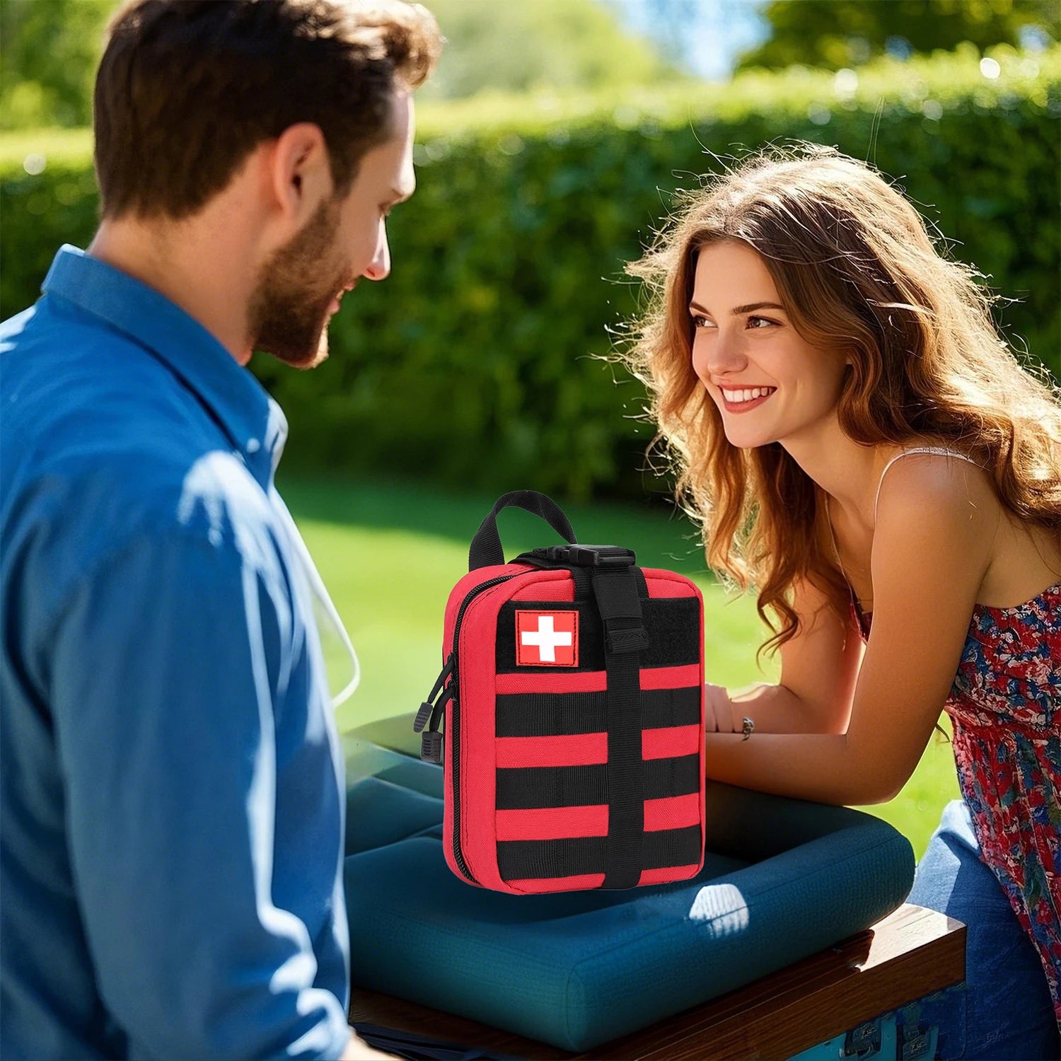 379pcs First Aid Kit Portable Emergency Survival Bag Outdoor Travel
