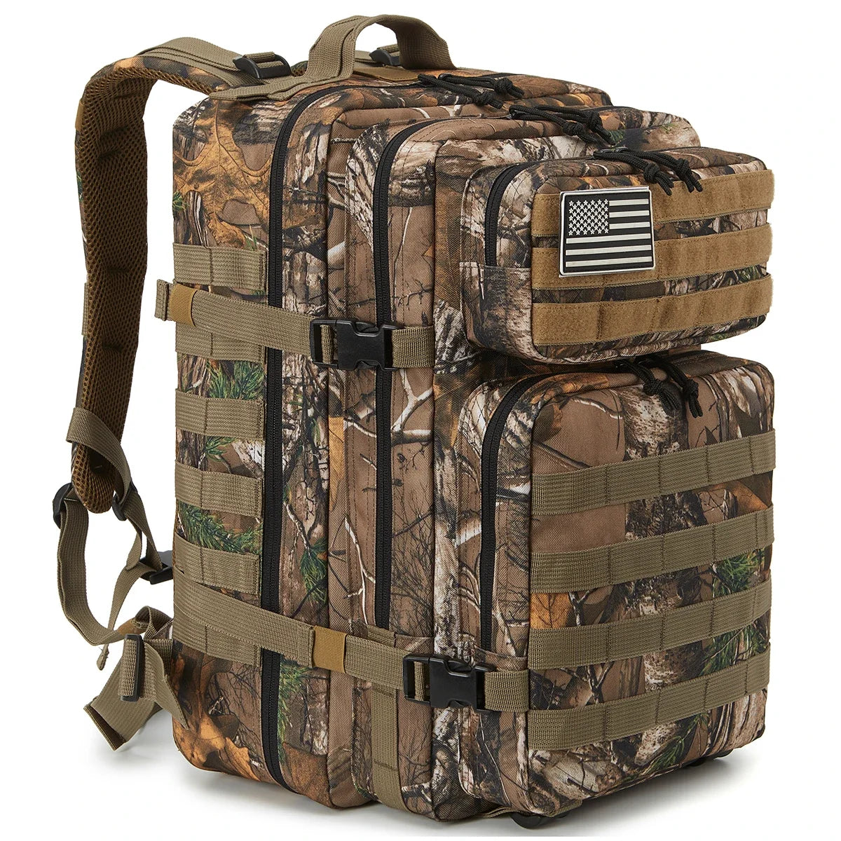 45L Tactical Backpack Large Capacity MOLLE Hiking Camping Outdoor Bag