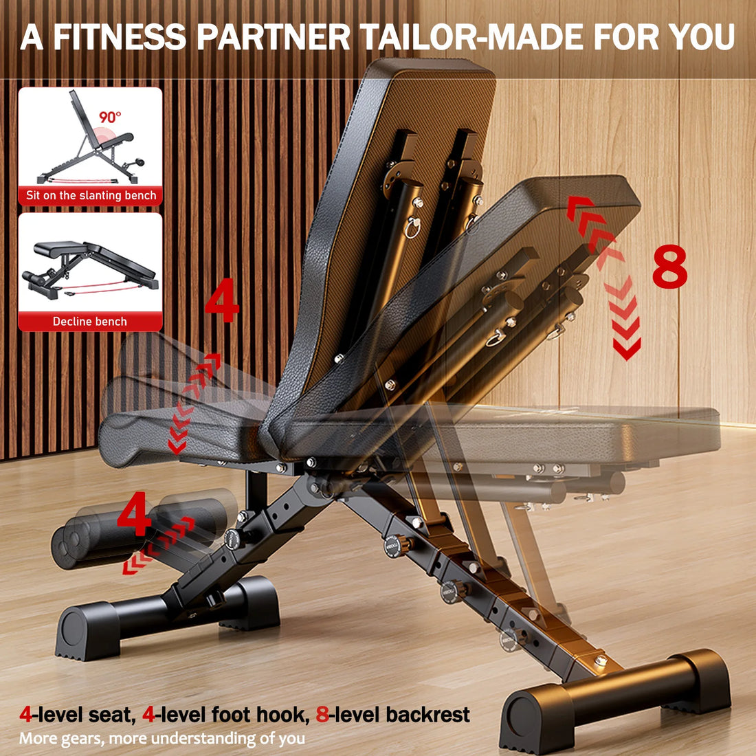 Adjustable Weight Bench Foldable Dumbbell Press Full Body Strength Training