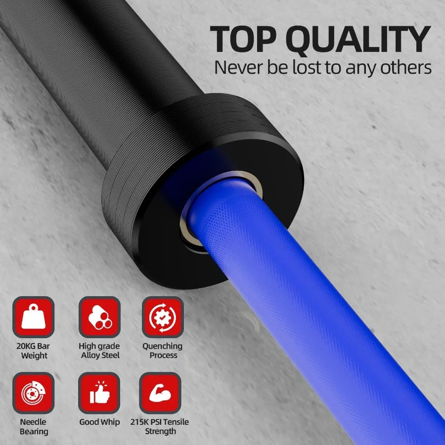 7ft Olympic Barbell 45lb Powerlifting Weightlifting 2000lb Capacity 2 Inch