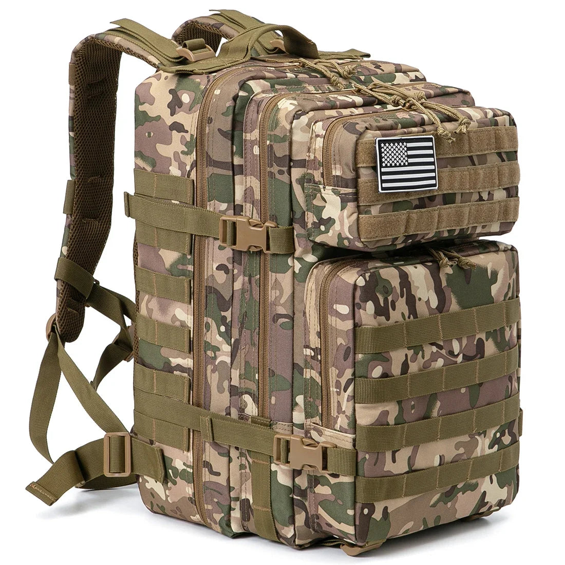 45L Tactical Backpack Large Capacity MOLLE Hiking Camping Outdoor Bag