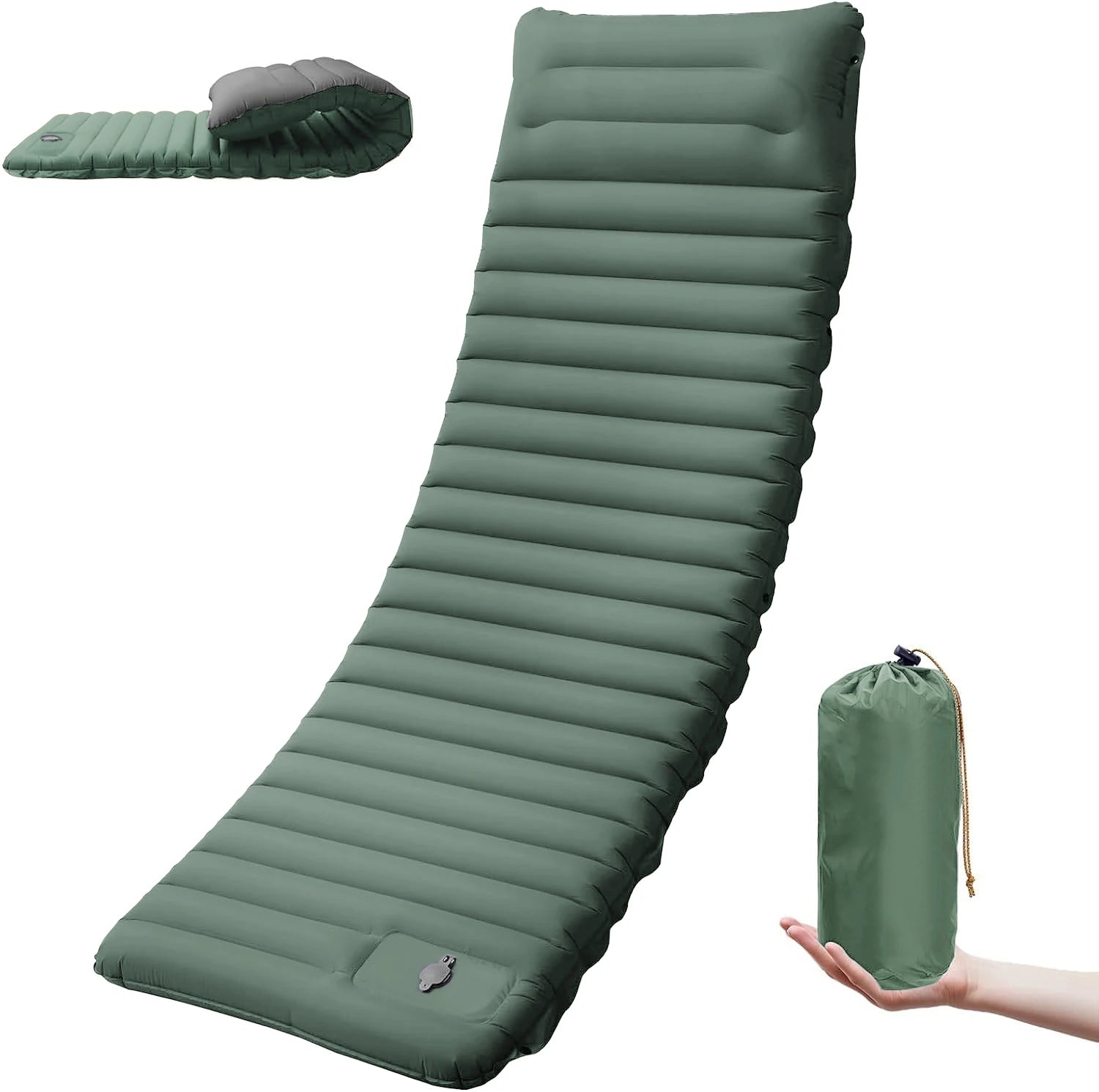 4 Inch Self-Inflating Camping Sleeping Pad Thick Outdoor Hiking Mat