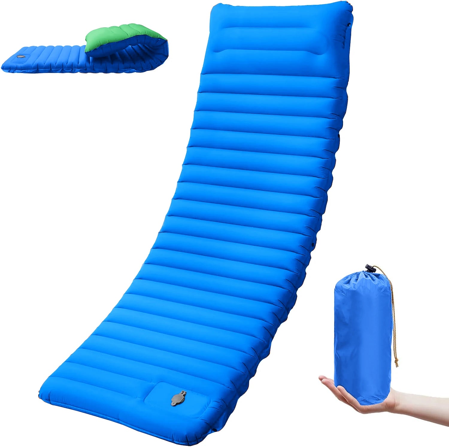4 Inch Self-Inflating Camping Sleeping Pad Thick Outdoor Hiking Mat