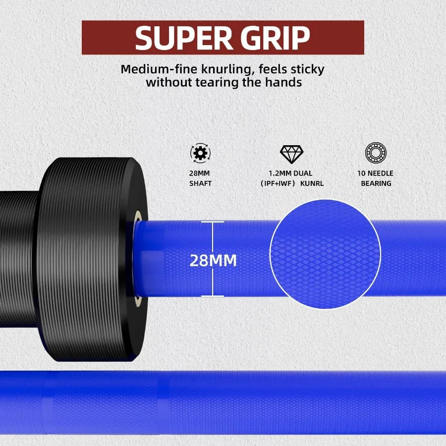 7ft Olympic Barbell 45lb Powerlifting Weightlifting 2000lb Capacity 2 Inch