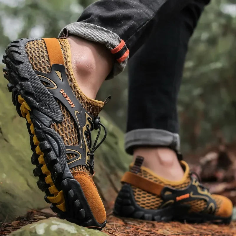Men Wear Resistant Hiking Shoes Anti Slip Outdoor Trekking Sneakers