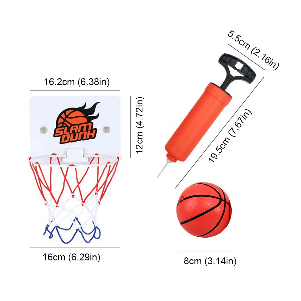 Suction Cup Mini Basketball Hoop Wall Mounted Indoor Game Set