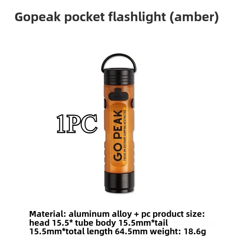Pocket Mini LED Flashlight Key Clip Outdoor Emergency Survival Light