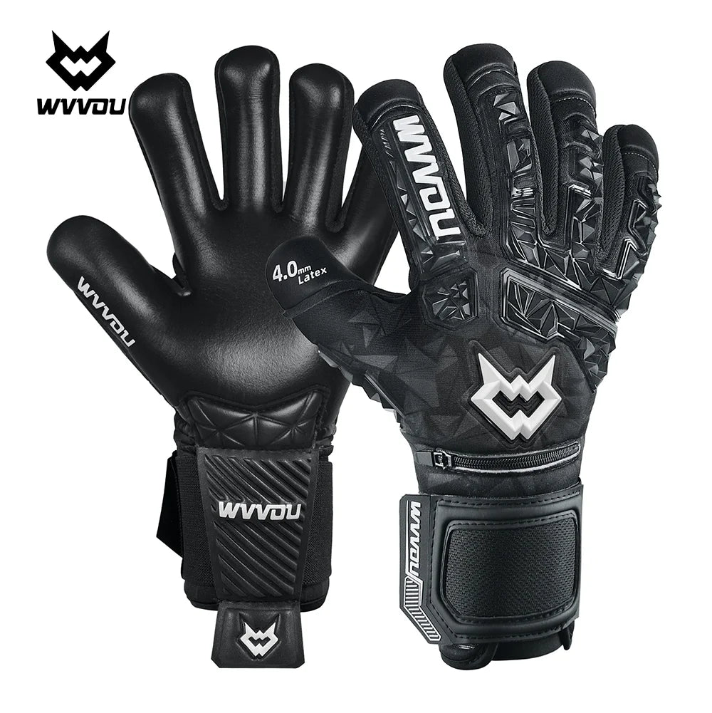 Soccer Goalkeeper Gloves with Finger Save Adults Youth High Performance