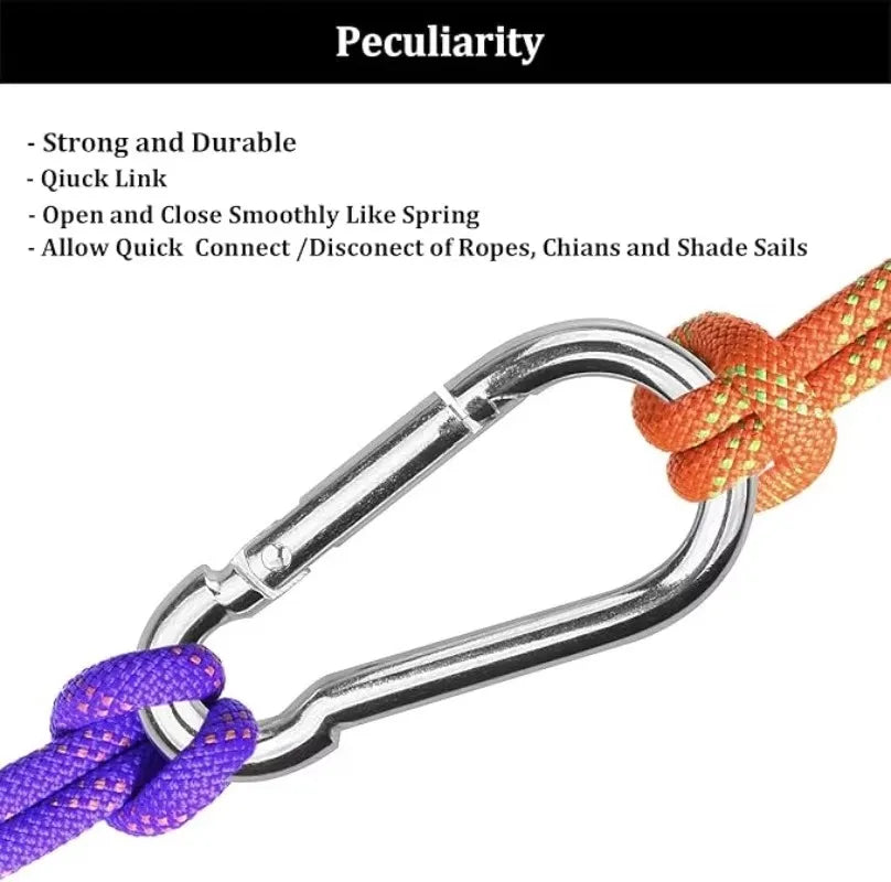 Mini Alloy Carabiner Keychain Outdoor Survival Camping Hook Clip