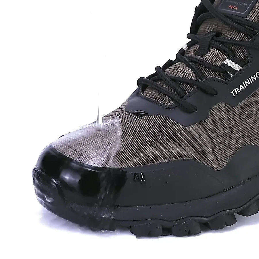 Baasploa Waterproof Hiking Shoes Men Non Slip Lightweight Outdoor Sneakers