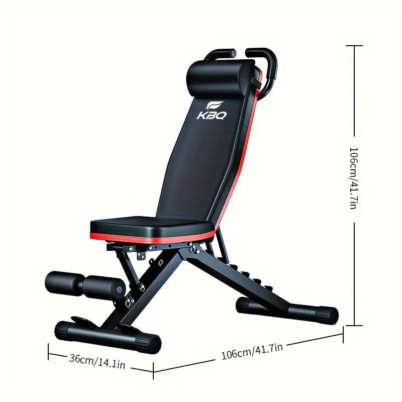 Multi-Functional Folding Fitness Bench Adjustable Roman Chair Dumbbell Bench