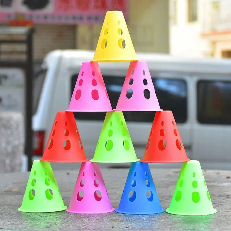 Colorful Soccer Training Cones Set Football Agility Marker Cups Kit