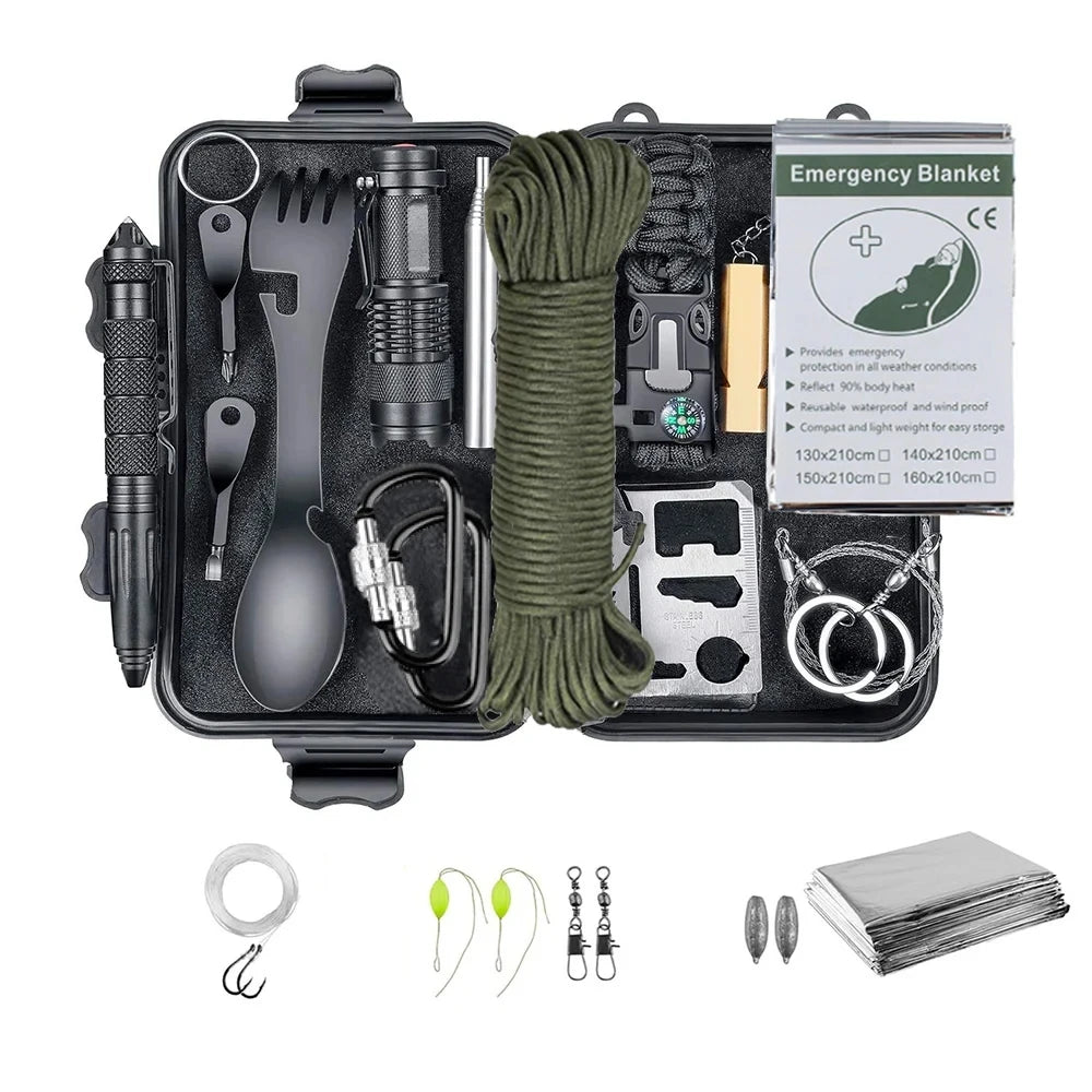 Professional Survival Kit Camping Tactical First Aid Emergency Adventure Gear