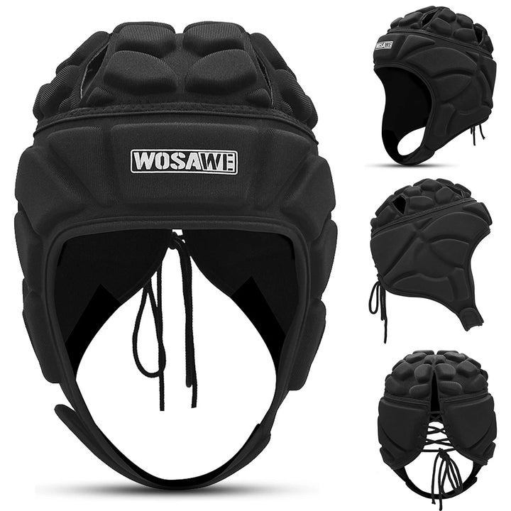 Adjustable Football Helmet Goalie Head Guard Rugby Soccer Sports Helmet