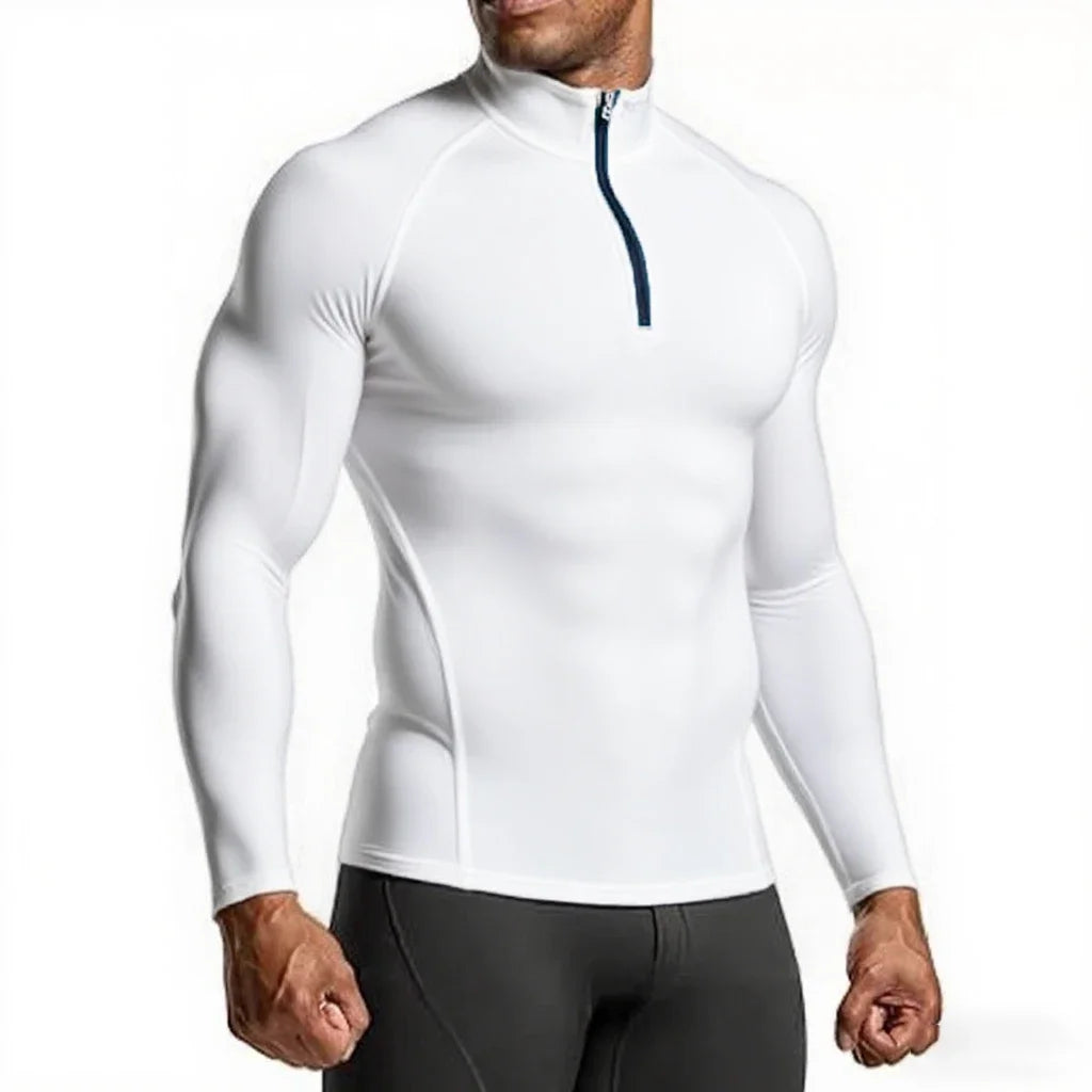 Men’s Slim Fit Long Sleeve Gym Compression Running Sports Shirt