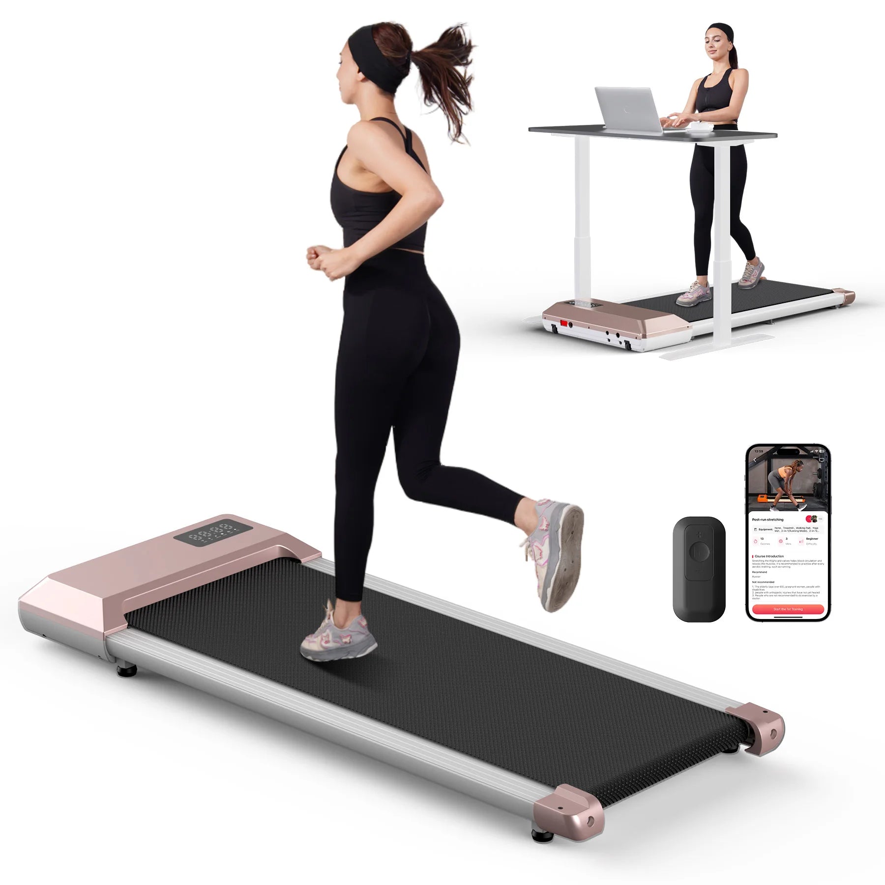 2.5HP 300lbs Folding Treadmill Walking Pad Home Fitness Machine