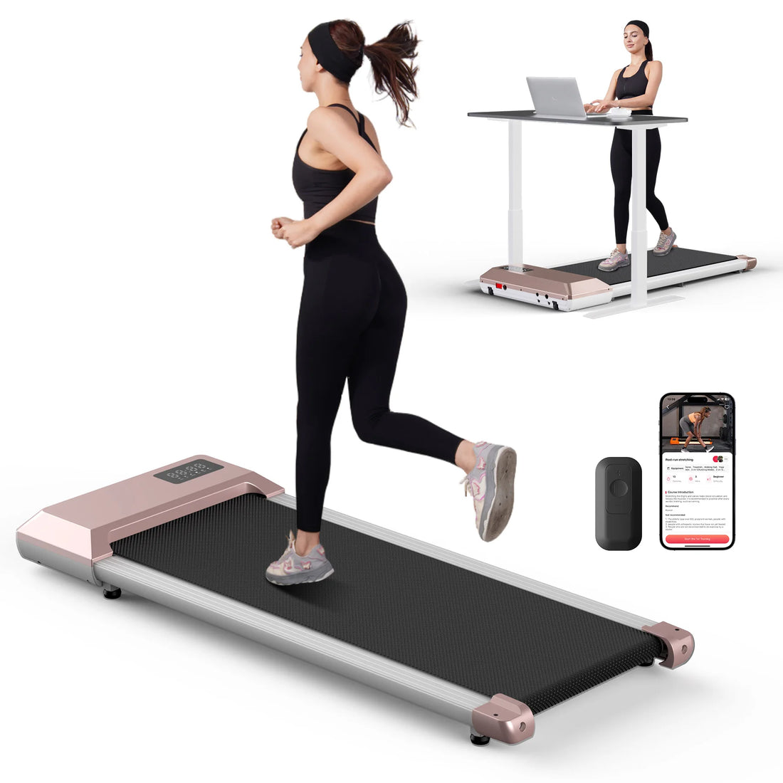 2.5HP 300lbs Folding Treadmill Walking Pad Home Fitness Machine