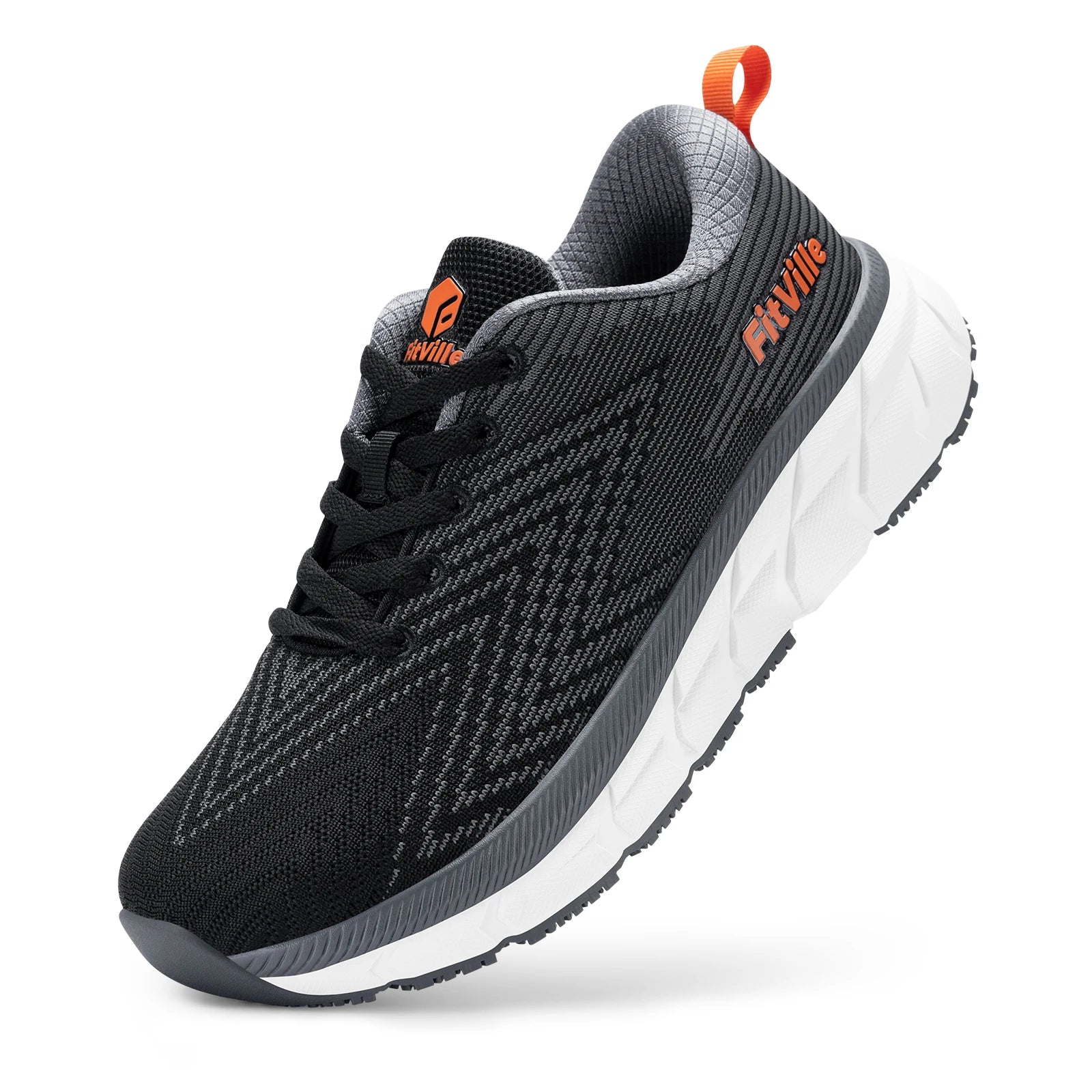 FitVille Wide Toe Box Running Shoes Men Cushioned Non Slip
