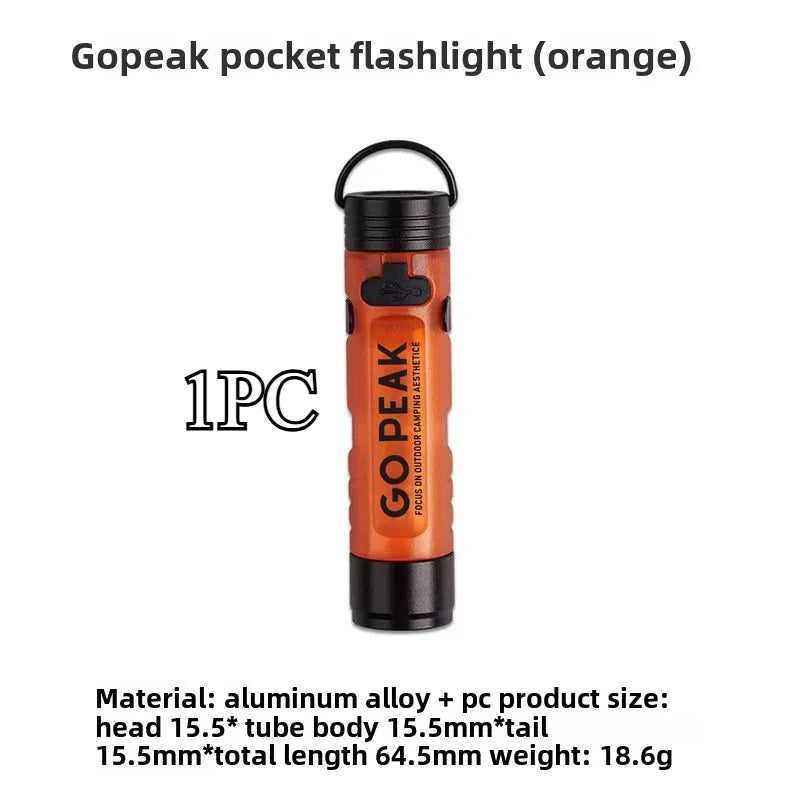 Pocket Mini LED Flashlight Key Clip Outdoor Emergency Survival Light