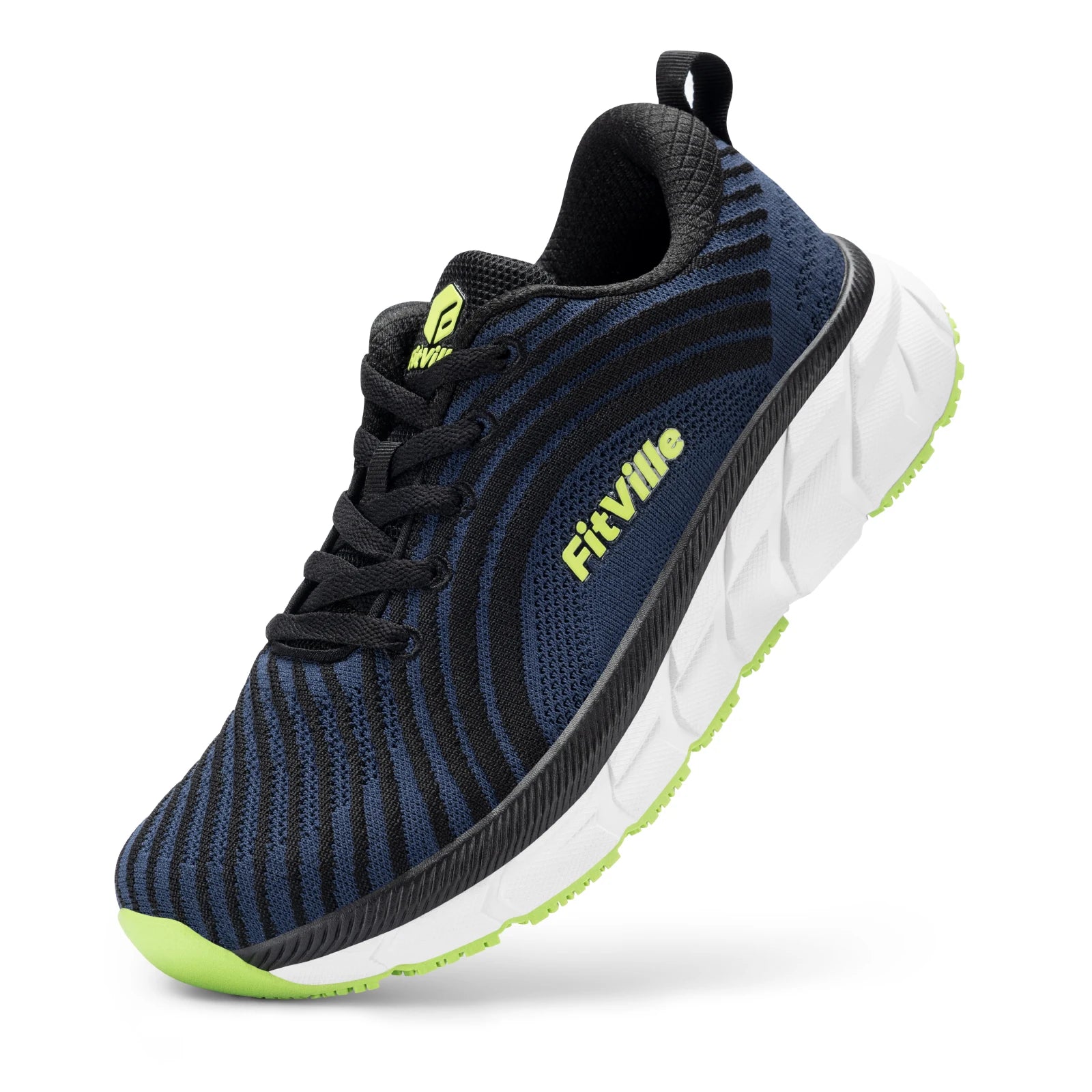 FitVille Wide Toe Box Running Shoes Men Cushioned Non Slip