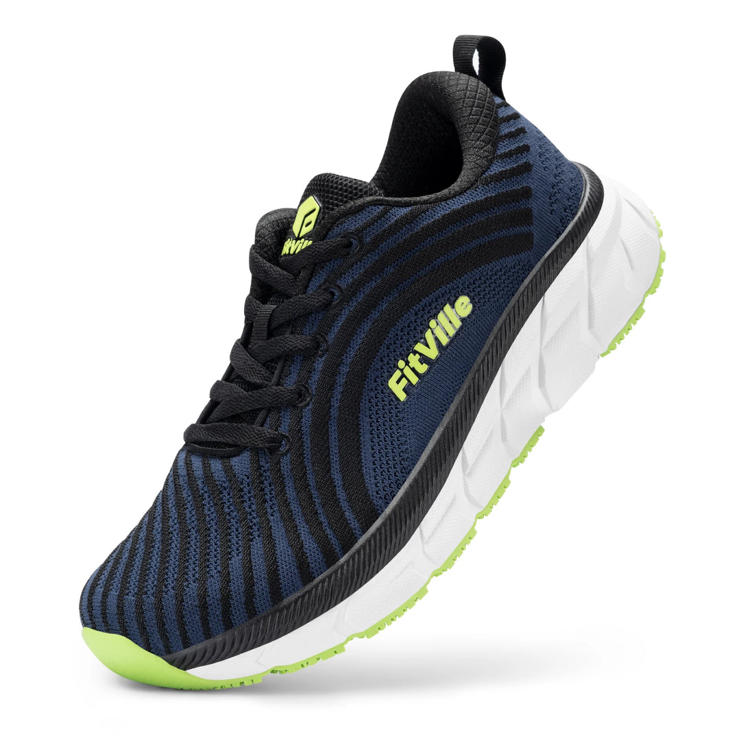 FitVille Wide Toe Box Running Shoes Men Cushioned Non Slip