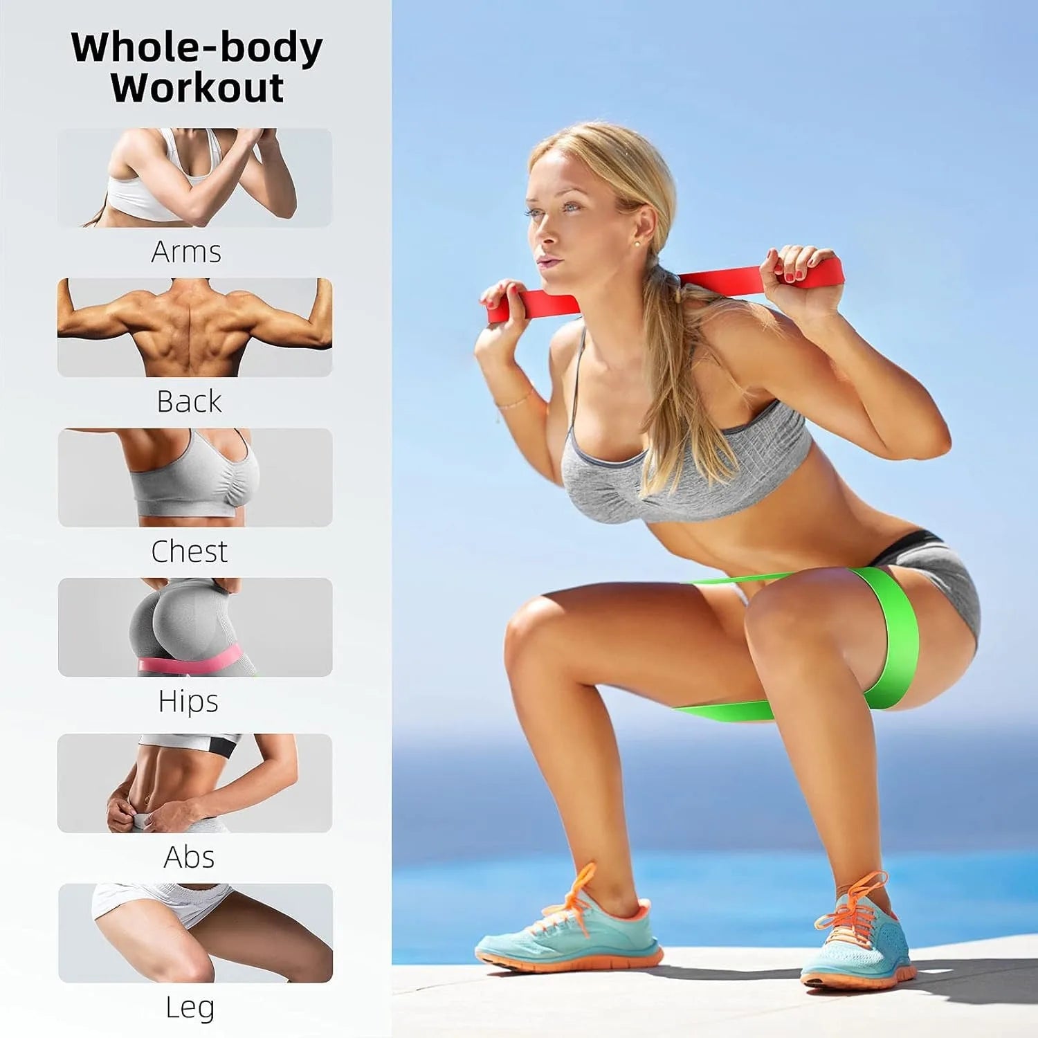 Resistance Bands Set Loop Bands Strength Training Fitness Yoga