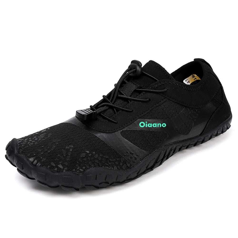 Wide Toe Barefoot Shoes Unisex Aqua Beach Sports Sneakers Black