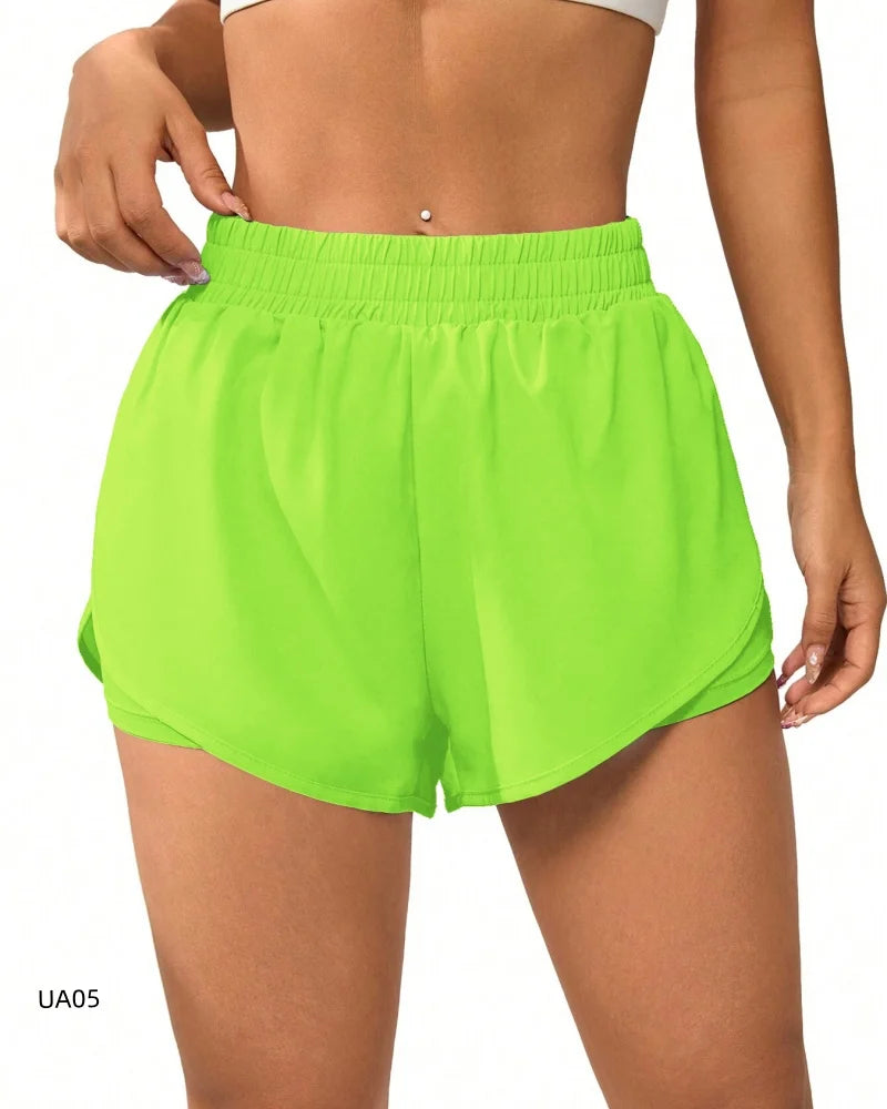 Women’s 2 in 1 Flowing Quick Dry Running Yoga Gym Shorts