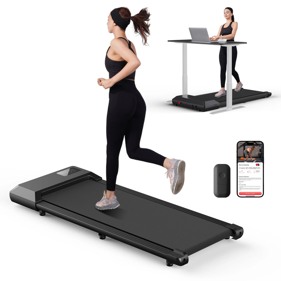 2.5HP 300lbs Folding Treadmill Walking Pad Home Fitness Machine
