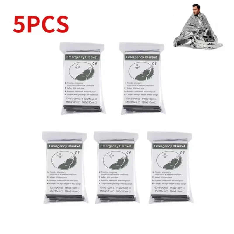 Emergency Survival Thermal Blanket Waterproof Foil First Aid Rescue Sheet