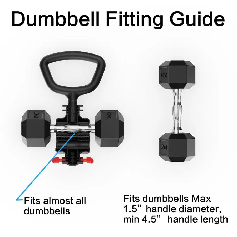 Adjustable Kettlebell Converter Dumbbell to Kettlebell Home Gym Equipment