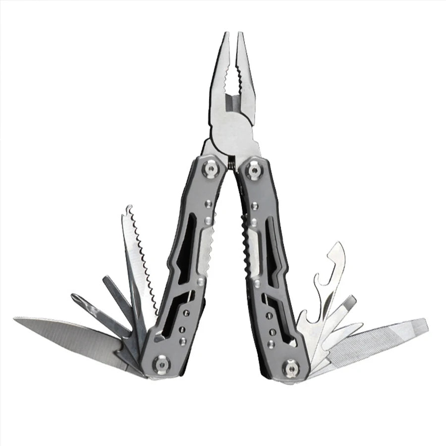 Stainless Steel Camping Multitool Folding Knife Pliers Survival Hiking Tool