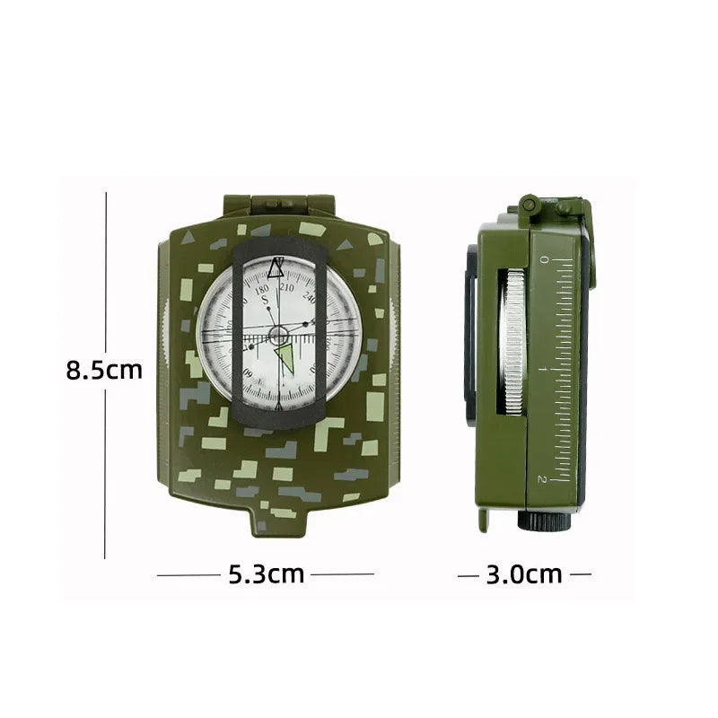 Tactical Survival Compass High Precision Metal Luminous Outdoor Navigation Tool