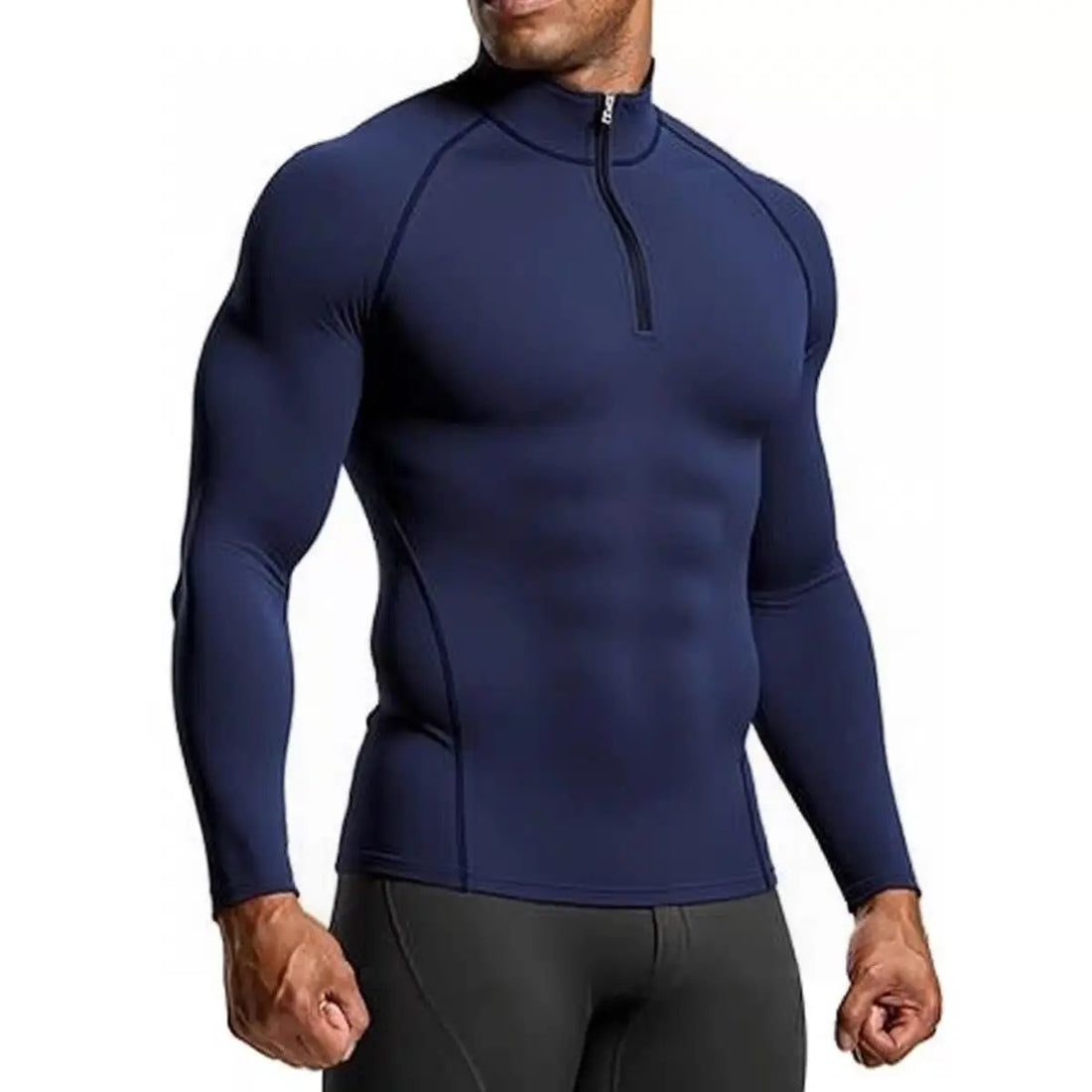Men’s Slim Fit Long Sleeve Gym Compression Running Sports Shirt