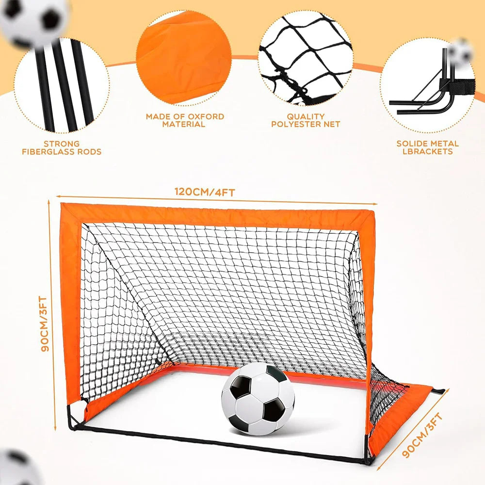 Pop Up Football Goal Net Garden Soccer Training Backyard Set