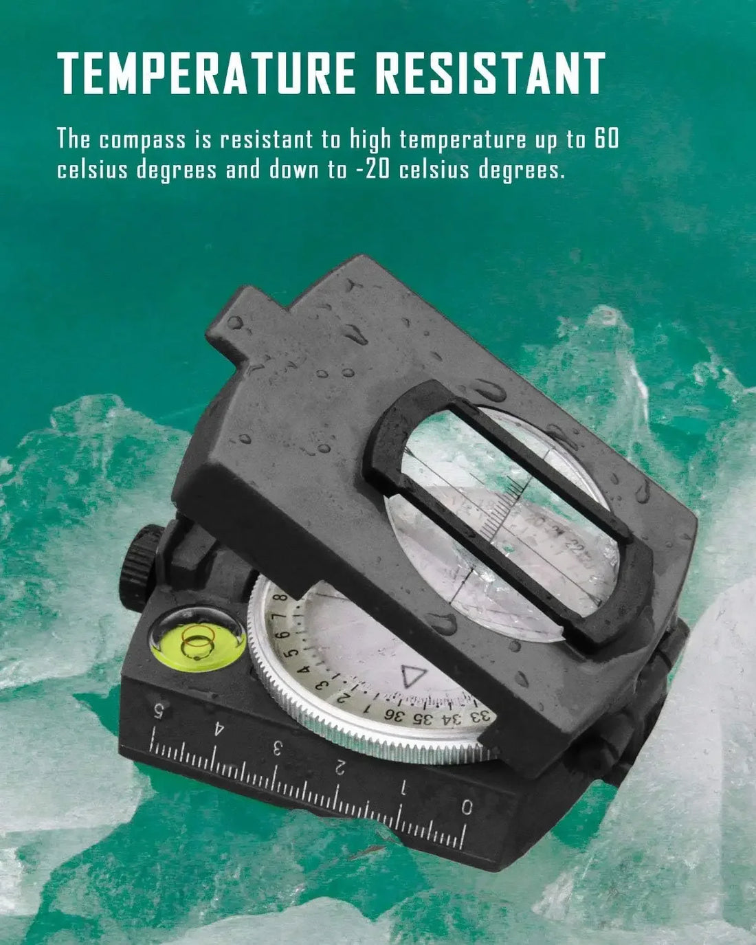 Tactical Survival Compass High Precision Metal Luminous Outdoor Navigation Tool