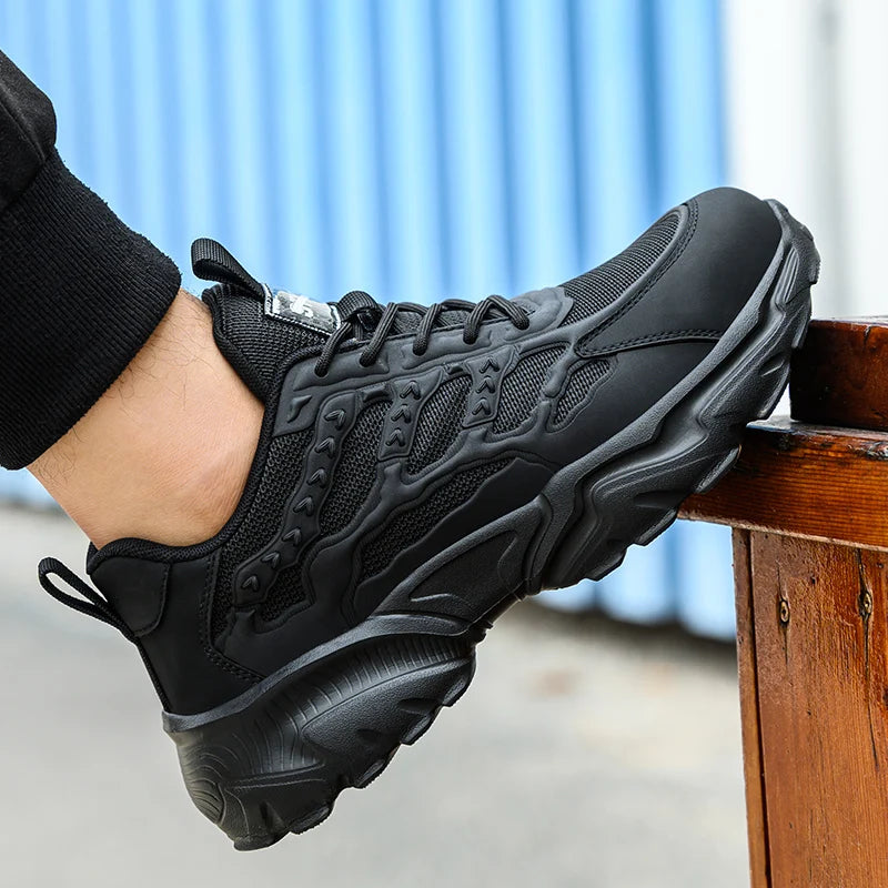 Men Work Safety Shoes Lightweight Anti Puncture Breathable Protective Sneakers