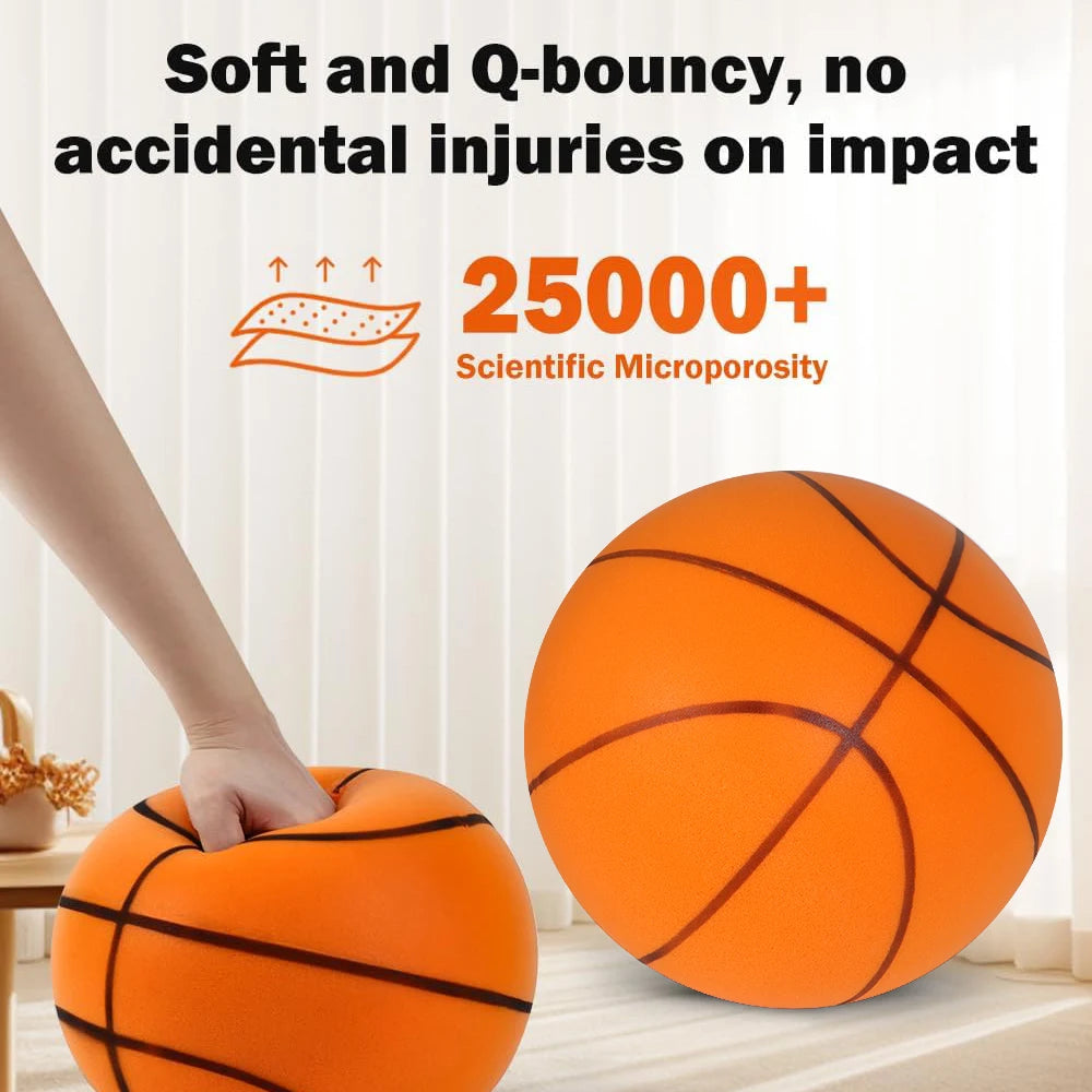 Silent Dribbling Foam Basketball Noiseless Indoor Training High Bounce Ball