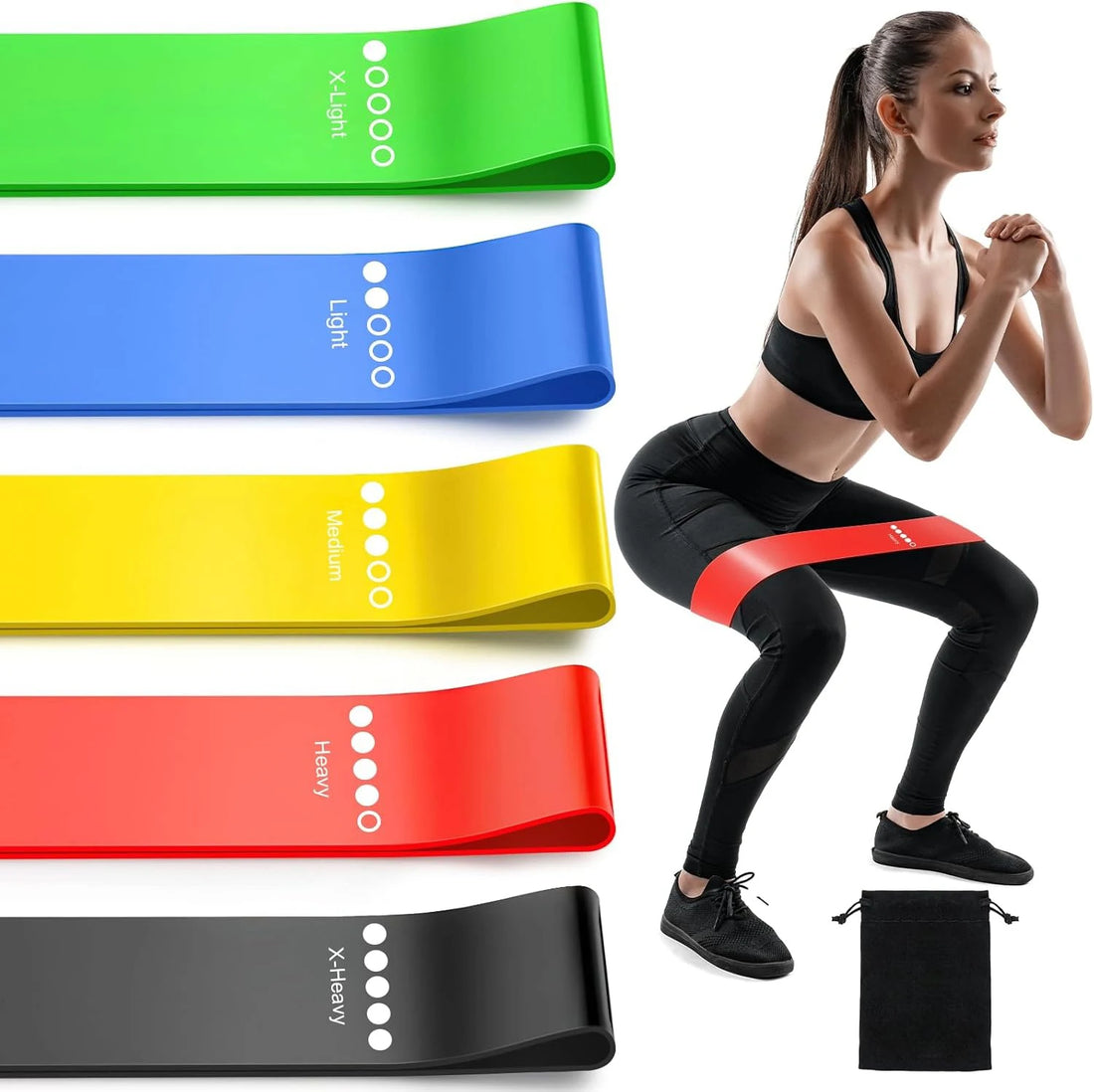 Resistance Bands Set Loop Bands Strength Training Fitness Yoga