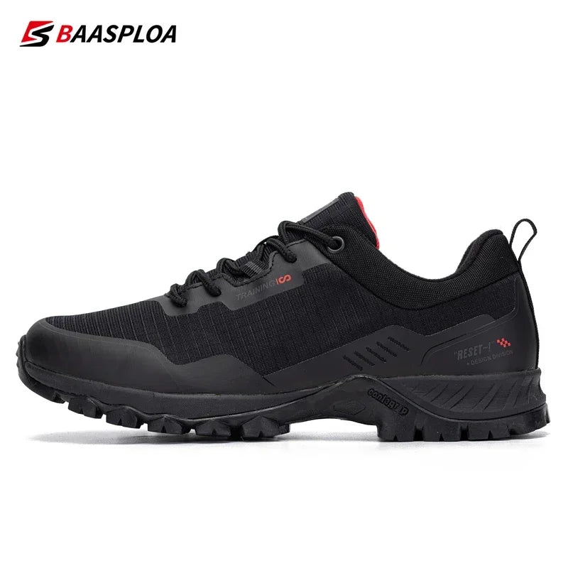 Baasploa Waterproof Hiking Shoes Men Non Slip Lightweight Outdoor Sneakers